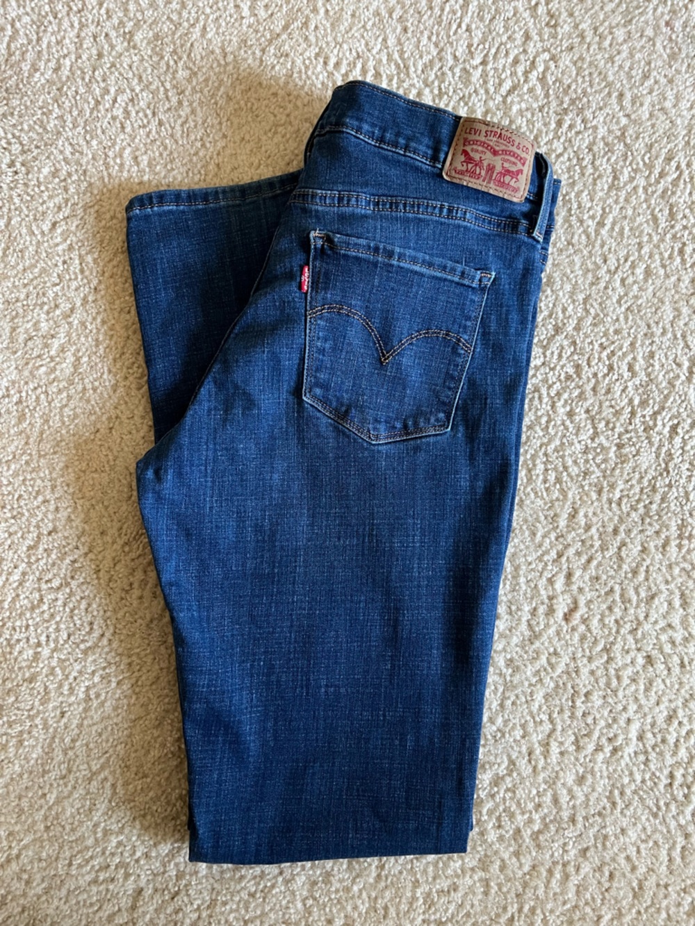 Womens 511 Levi's Indigo Blue Straight-Leg Jeans